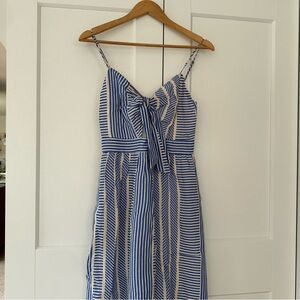 Blue and White Striped Women's Dress